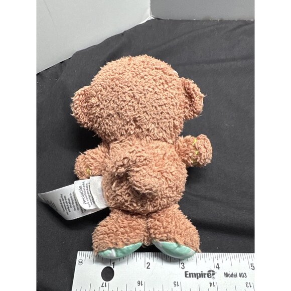 Boppy Plush Monkey Baby Toy 6" Soft Brown Tan Green Orange White Striped Accents - Picture 2 of 5